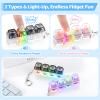2 Pack Keyboard Fidget Toy Light Up Clicky & Silent Keyboard Clicker Fidget Keychain Quiet Fidget Toys for Adults, Sensory Toy for Boost Focus & Calm Anxiety at Work, Travel Stress Relief Gifts view 2