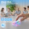 2 Pack Keyboard Fidget Toy Light Up Clicky & Silent Keyboard Clicker Fidget Keychain Quiet Fidget Toys for Adults, Sensory Toy for Boost Focus & Calm Anxiety at Work, Travel Stress Relief Gifts view 3