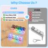 2 Pack Keyboard Fidget Toy Light Up Clicky & Silent Keyboard Clicker Fidget Keychain Quiet Fidget Toys for Adults, Sensory Toy for Boost Focus & Calm Anxiety at Work, Travel Stress Relief Gifts view 4
