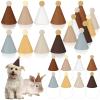 24 Pcs Mini Party Hat for Stuffed Animals DIY Birthday Brown Party Hat for Doll Pet Dog Cat Rabbit Puppies Costume Boho Decor view 1