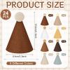 24 Pcs Mini Party Hat for Stuffed Animals DIY Birthday Brown Party Hat for Doll Pet Dog Cat Rabbit Puppies Costume Boho Decor view 2