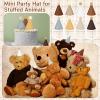 24 Pcs Mini Party Hat for Stuffed Animals DIY Birthday Brown Party Hat for Doll Pet Dog Cat Rabbit Puppies Costume Boho Decor view 4