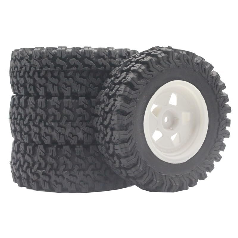 1.9 Rubber Tire Wheel Tyres for 1/10 RC Crawler Car Traxxas TRX4 RC4WD D90 Axial SCX10 II III Redcat MST L67A 90mm(GF01W-7009)