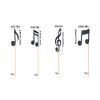 12PCS Music Note Cake Toppers Birthday Party Decors Music Theme Party Cupcake Topper Baby Shower Supplies view 2