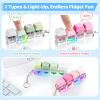 2 Pack Keyboard Fidget Toy Light Up  Clicky & Silent Keyboard Clicker Fidget Keychain  Quiet Fidget Toys for Adults, Sensory Toy for Boost Focus & Calm Anxiety at Work, Travel  Stress Relief Gifts view 2