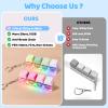 2 Pack Keyboard Fidget Toy Light Up  Clicky & Silent Keyboard Clicker Fidget Keychain  Quiet Fidget Toys for Adults, Sensory Toy for Boost Focus & Calm Anxiety at Work, Travel  Stress Relief Gifts view 4