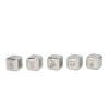5Pcs Set, Funny Food Decision Dice, Stainless Steel Portable Dinner Choice Dice with Engraved Icons for Couples Date Night Family Game Party Valentines Birthday Gift view 3