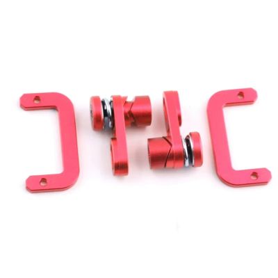 RC Models For Axial For SCX10 III 1/10 RC Crawler Car Upgrade Parts Accessories Metal Dig 2 Speed Shift Servo Horn Arm Protect Mount Set(Red)