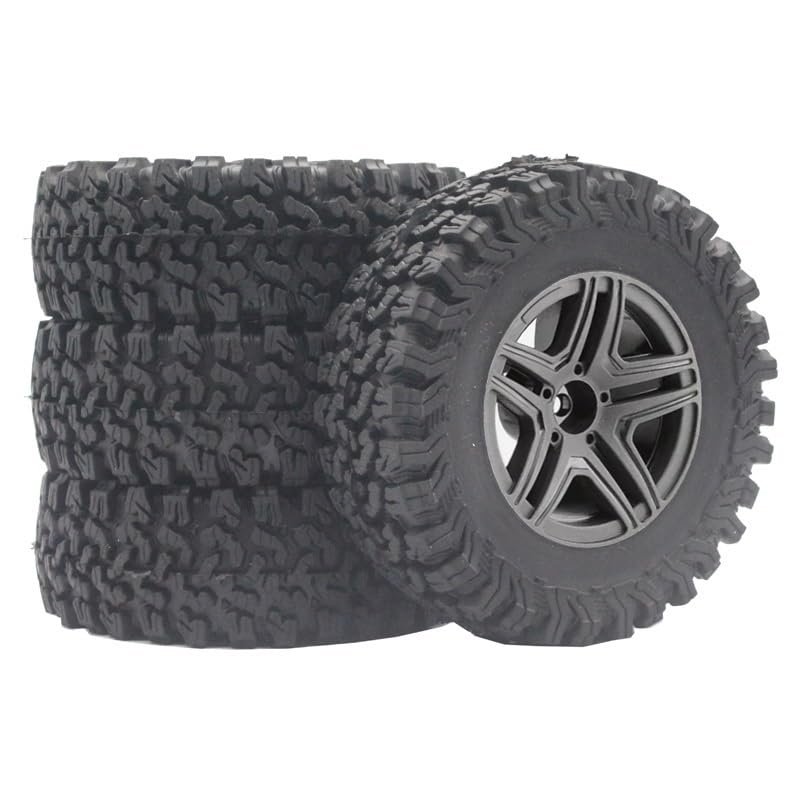 1.9 Rubber Tire Wheel Tyres for 1/10 RC Crawler Car Traxxas TRX4 RC4WD D90 Axial SCX10 II III Redcat MST L67A 90mm(GF02H-7009)