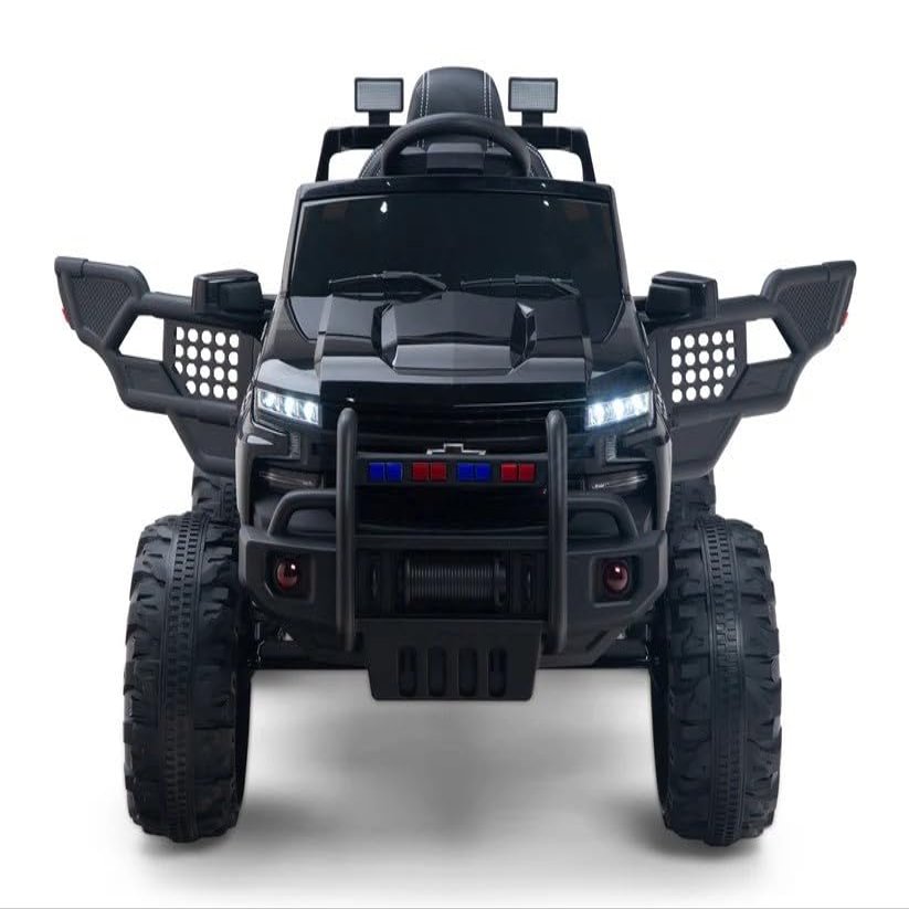 24V Lifted Ride On Truck with Remote Control  Black