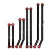 8PCS Aluminum 4 Links Set Compatible with 1 24 Scale RC Crawler Cars Like SCX24 Models Fits Power Wagon Style Chassis(Black) view 1