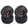 1.9 Metal Beadlock Wheel Rims & Tires 118mm for 1:10 RC Crawler Traxxas TRX4 Axial Redcat Gen8 SCX10 III SCX10 90047 Tamiya cc01(Red) view 1