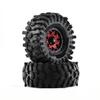 1.9 Metal Beadlock Wheel Rims & Tires 118mm for 1:10 RC Crawler Traxxas TRX4 Axial Redcat Gen8 SCX10 III SCX10 90047 Tamiya cc01(Red) view 2
