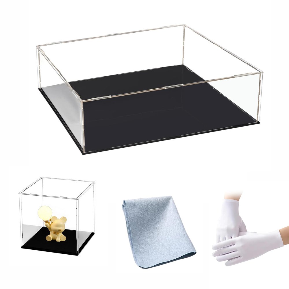 14x20x24in(Length x Width x Height) Clear Acrylic Display Case, Self-Assemble Showcase for Collectibles, Action Figures, Dolls - Alternative Glass Box for Commemorative Gifts
