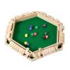 2-6 Players Shut The Box Dice Game Wooden Board with Dice & Double-Door Number Board,Portable Educational Game for Family and Classroom,Classic Math Learning Strategy Toy for Kids & Adults(Green) view 1