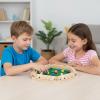 2-6 Players Shut The Box Dice Game Wooden Board with Dice & Double-Door Number Board,Portable Educational Game for Family and Classroom,Classic Math Learning Strategy Toy for Kids & Adults(Green) view 3