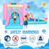 Bestsun Inflatable Water Slide for Kids, Bounce House with Slide, Pool, Water Cannon, Climbing Wall, Blower Included, Outdoor Summer Fun for Kids, 141x138x78 Inches, Pink view 4