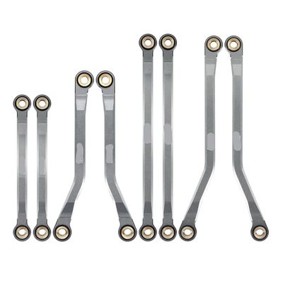 4M-37 Aluminium Clearance Links Set Compatible with 1 18 Scale RC Crawler Upgrade Parts Fits Style Models 4 Pieces(Grey)