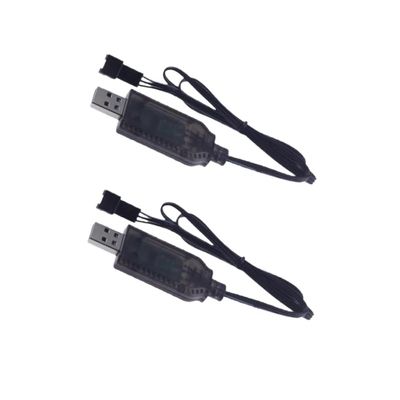 7.4V 1000mAh USB Charger Compatible with RC Car Accessories MN82 for Mangniu MN78 Cherokee Remote Control Car MN128(2Pcs Cable)