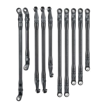 10Pcs Aluminum Linkages Chassis Links and Plastic Rod Ends Compatible with 1 10 Scale II 90046 RC Crawler Car Parts