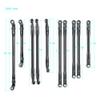 10Pcs Aluminum Linkages Chassis Links and Plastic Rod Ends Compatible with 1 10 Scale II 90046 RC Crawler Car Parts view 2