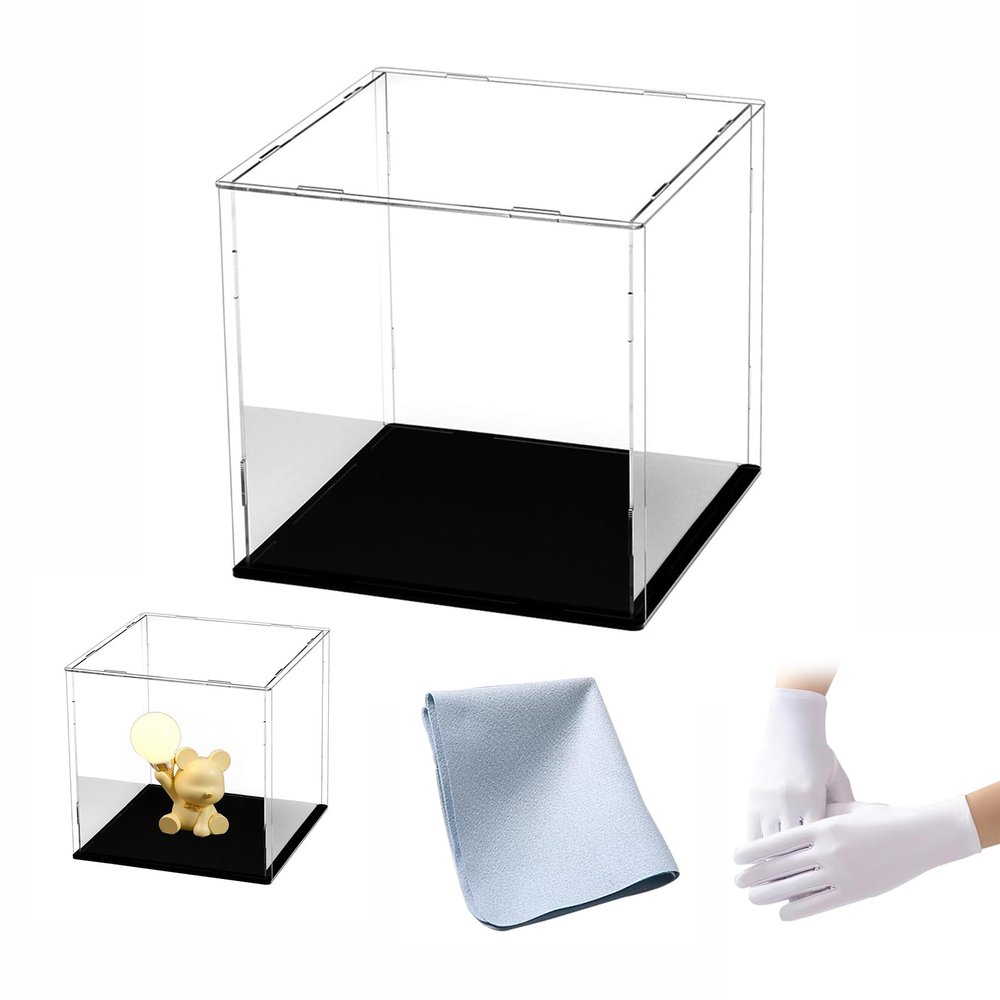 14x28x8in(Length x Width x Height) Clear Acrylic Display Case, Self-Assemble Showcase for Collectibles, Action Figures, Dolls - Alternative Glass Box for Commemorative Gifts