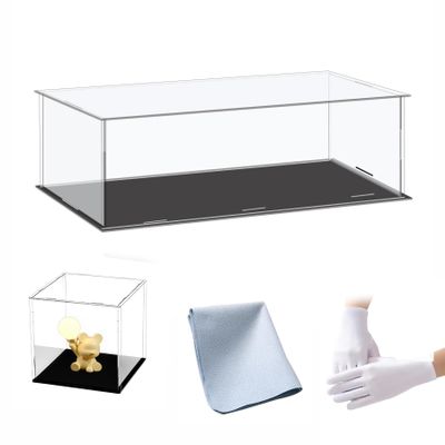 18x20x16in(Length x Width x Height) Clear Acrylic Display Case, Self-Assemble Showcase for Collectibles, Action Figures, Dolls - Alternative Glass Box for Commemorative Gifts