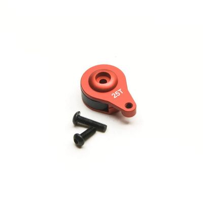 25T Metal Servo Horn Steering Arm with 1 3 Hole Compatible with RC Crawler Car Accessories Compatible with Large Torque Digital Coreless Servos(1Hole Red)