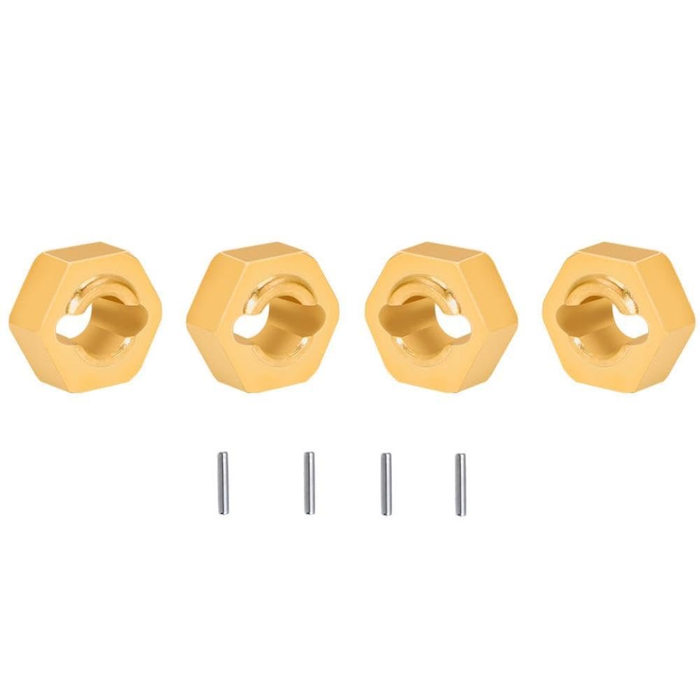 3mm Brass Wheel Hex Hub Adapter Hexes with Pins for Rc Model Car Buggy Compatible with Printer Supplies for Part Number LOS00007 244016 1/24 B(4Pcs 3MM)