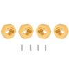 3mm Brass Wheel Hex Hub Adapter Hexes with Pins for Rc Model Car Buggy Compatible with Printer Supplies for Part Number LOS00007 244016 1/24 B(4Pcs 3MM) view 1