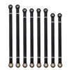 8pcs Universal Internally Threaded Aluminum Link with M3 Rod End Set 313mm Wheelbase Compatible with 1 10 RC Crawler 86100 Aftermarket Replacement(Black (D5mm)) view 1