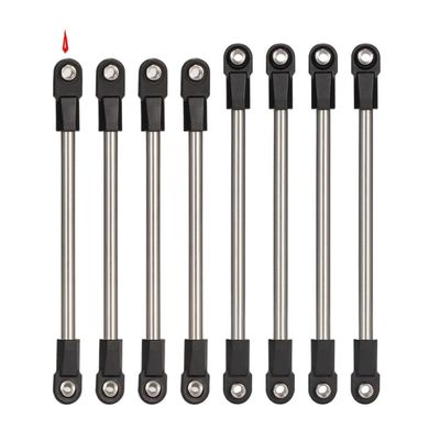 8Pcs Stainless Steel 275mm Wheelbase Links Set with M4 Rod Ends Compatible with RC Car Parts 1 10 Scale Models TF2 DIY for 8K1927225B