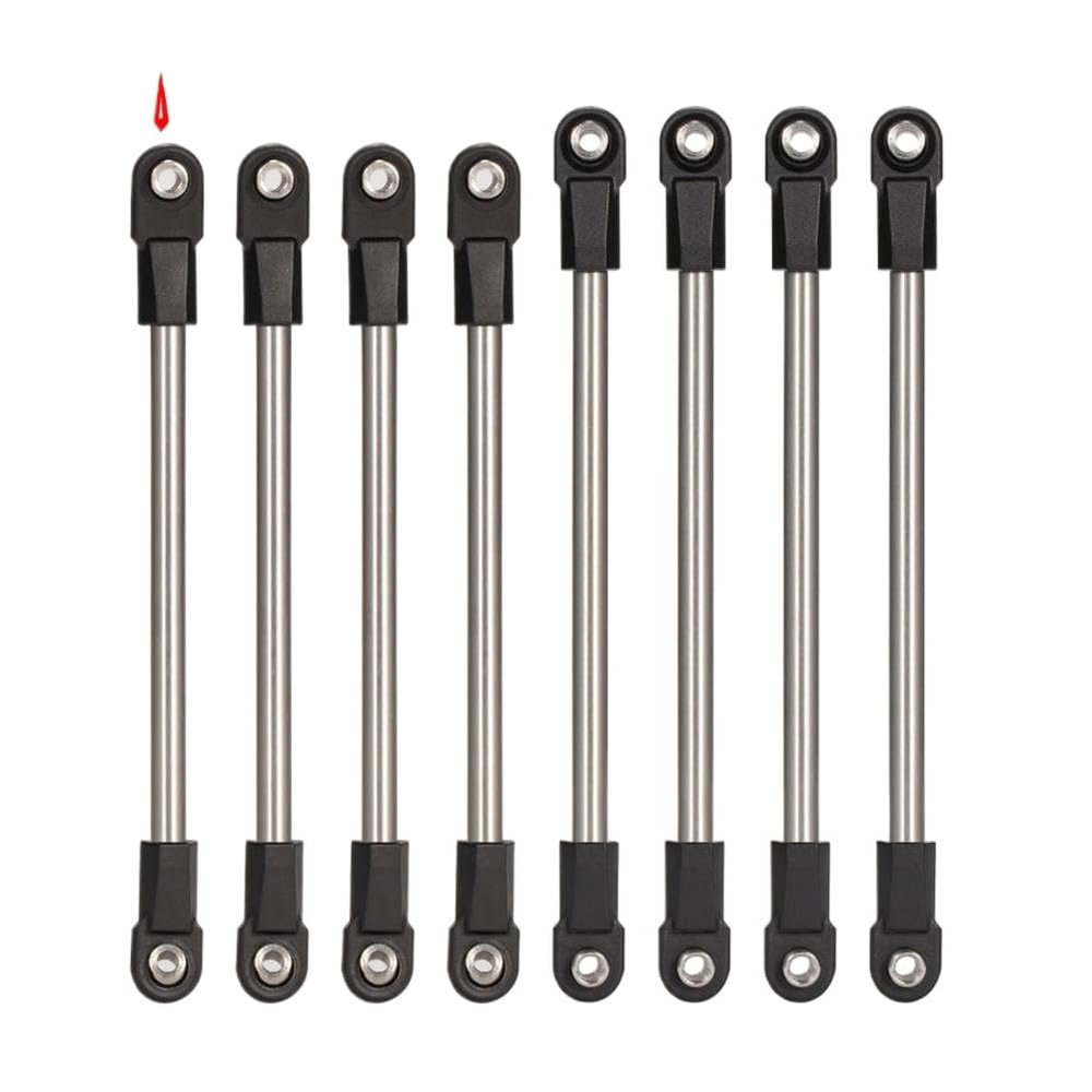 8Pcs Stainless Steel 275mm Wheelbase Links Set with M4 Rod Ends Compatible with RC Car Parts 1 10 Scale Models TF2 DIY for 8K1927225B