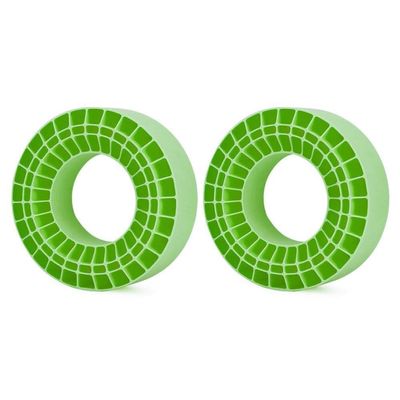 4PCS 2.2" Rubber Insert Foam Waterproof 125 * 45mm Compatible with RC Car Parts 1 10 Scale Models(Green 2pcs)