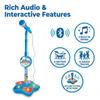 The All-in-One Microphone Toy, Kids Microphone with Stand Adjustable, Kids Karaoke Machine, Built-in Music, Colorful Lights and Echo Effects, for Aged 3-8 Boys Girls (Black) view 2