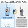 Video Walkie Talkies for Kids, 2 Pack Rechargeable Kids Walkie Talkies with HD Camera, Real-Time Video Chat, Voice Changer, 1000FT Range, Outdoor Toys for Boys Girls Ages 3-12(Baby Blue/Baby Pink) view 2