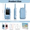 Video Walkie Talkies for Kids, 2 Pack Rechargeable Kids Walkie Talkies with HD Camera, Real-Time Video Chat, Voice Changer, 1000FT Range, Outdoor Toys for Boys Girls Ages 3-12(Baby Blue/Baby Pink) view 3