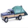 1987 F 150 XLT Lariat Pickup Truck Dark Blue and Tan with Modern Truck Bed Tent The Great Outdoors Series 4 1/64 Diecast Model Car by Greenlight 38080D view 1