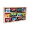 ariarly Wooden Toy Train Set Child Friendly Safe Colorful Lightweight Wood Toy Train Set with Display Box for Boys Girls view 1