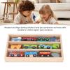 ariarly Wooden Toy Train Set Child Friendly Safe Colorful Lightweight Wood Toy Train Set with Display Box for Boys Girls view 2