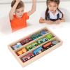 ariarly Wooden Toy Train Set Child Friendly Safe Colorful Lightweight Wood Toy Train Set with Display Box for Boys Girls view 4