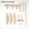 Clay Toy Shaping Activity Kit for Children, 12Pcs Plasticine Tool Kit, Wooden Kneading Tools, Dough Rolling Pin, Dough Modelling Tool Extruders view 3