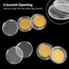 1.6 in Round Coin Storage Box, 50 Pcs Coin Holders, Clear Coin Collection Case, Small Acrylic Coin Capsules, Coin Collection Supplies view 2
