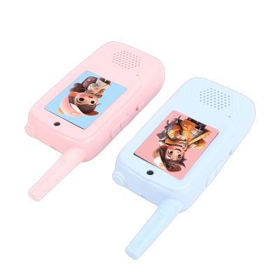 Bewinner Video Call Intercom for Kids | Handheld 2 Pack Rechargeable Video Intercom Kids Walkie Talkie swith 2inch Screen, 500m Range, HD Video & Clear Audio