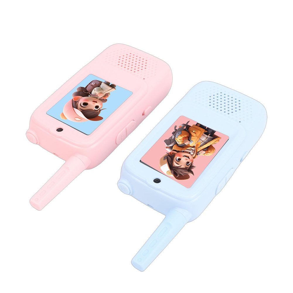 Bewinner Video Call Intercom for Kids | Handheld 2 Pack Rechargeable Video Intercom Kids Walkie Talkie swith 2inch Screen, 500m Range, HD Video & Clear Audio