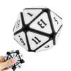 3D Printed Squishy D20 Fidget - Stress Relief Cube for Anxiety & Focus, Satisfying Clicking Sensory Toy for Adults, Perfect for Desk Fidgeting, Gift Idea (White, 1pcs) view 1