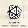3D Printed Squishy D20 Fidget - Stress Relief Cube for Anxiety & Focus, Satisfying Clicking Sensory Toy for Adults, Perfect for Desk Fidgeting, Gift Idea (White, 1pcs) view 2