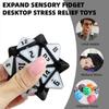 3D Printed Squishy D20 Fidget - Stress Relief Cube for Anxiety & Focus, Satisfying Clicking Sensory Toy for Adults, Perfect for Desk Fidgeting, Gift Idea (White, 1pcs) view 3