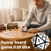 3D Printed Squishy D20 Fidget - Stress Relief Cube for Anxiety & Focus, Satisfying Clicking Sensory Toy for Adults, Perfect for Desk Fidgeting, Gift Idea (White, 1pcs) view 4