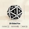 3D Printed Squishy D20 Fidget - Stress Relief Cube for Anxiety & Focus, Satisfying Clicking Sensory Toy for Adults, Perfect for Desk Fidgeting, Gift Idea (White/Black Duo, 1pcs) view 2